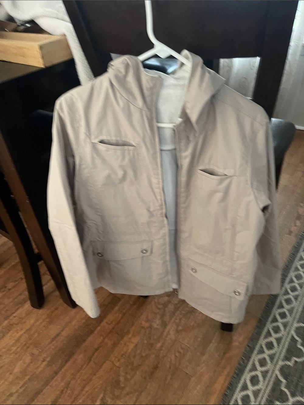 Women’s Hooded Lightweight Jacket - Neutral Beige